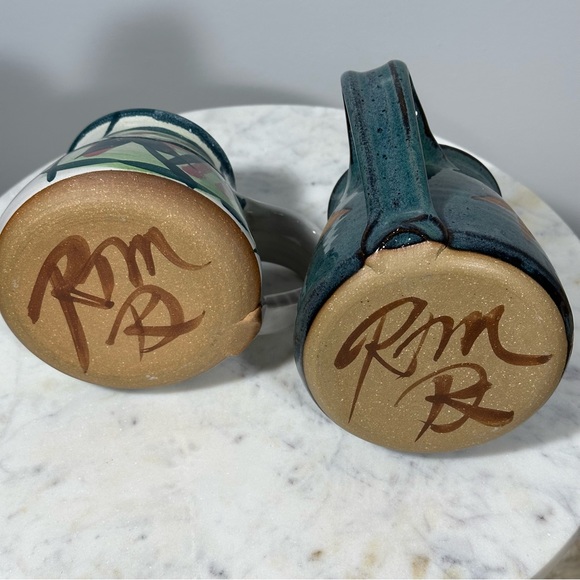 ☕️Set of 2 Handmade Tea or Coffee Mugs, Artist Signed, Includes 6 Tea Bags - Picture 7 of 16